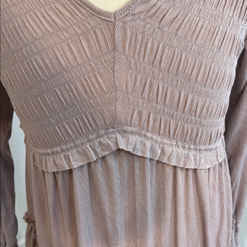 Pink Smocked Ruffled Blouse - Picture 3 of 8